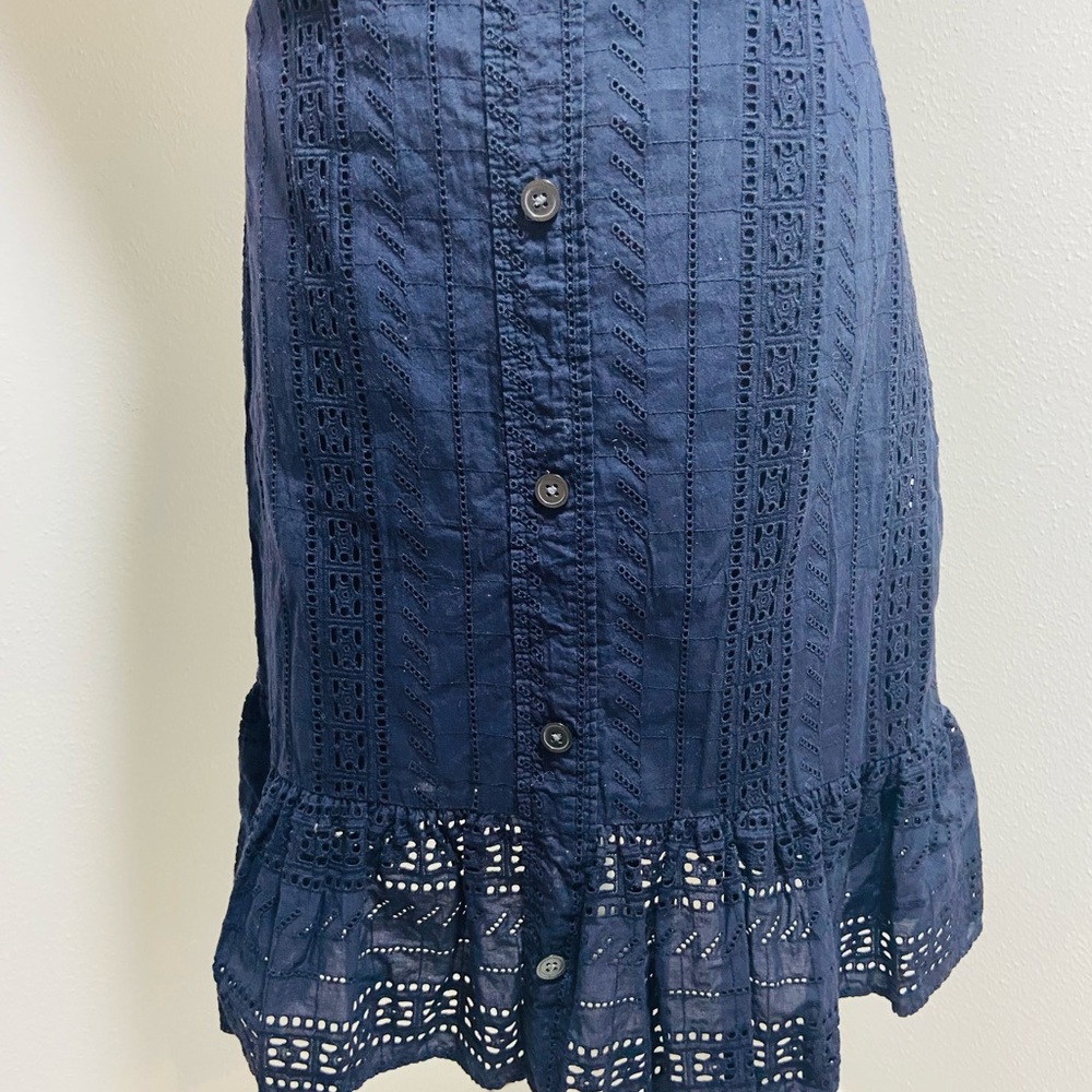 Loft Size 4 Navy Blue Eyelet / Lace Skirt
